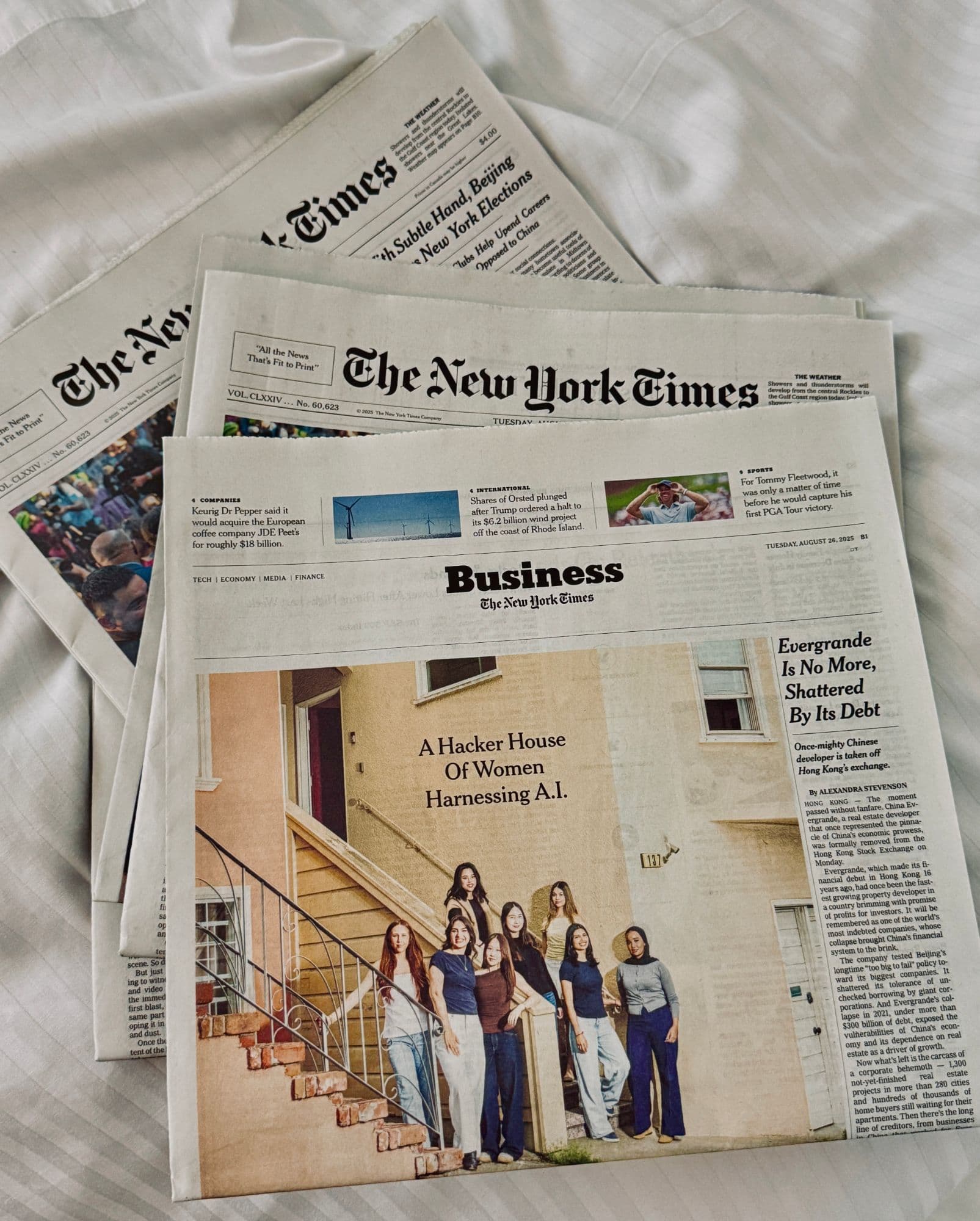FoundHer House on the front page of The New York Times Business section